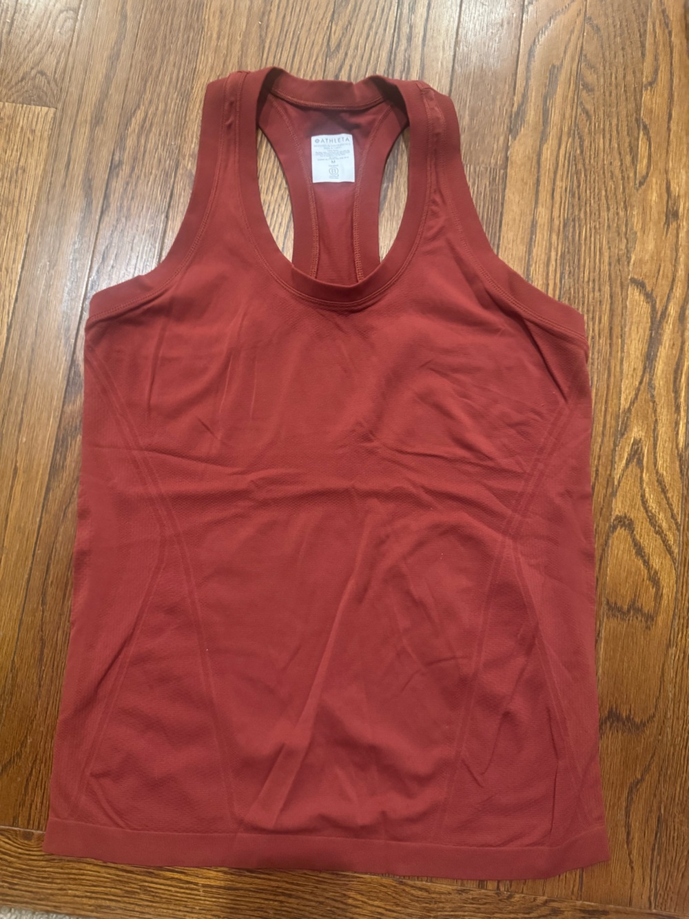 Athleta Womens size M Rustic orange/red Racerback Tank Top